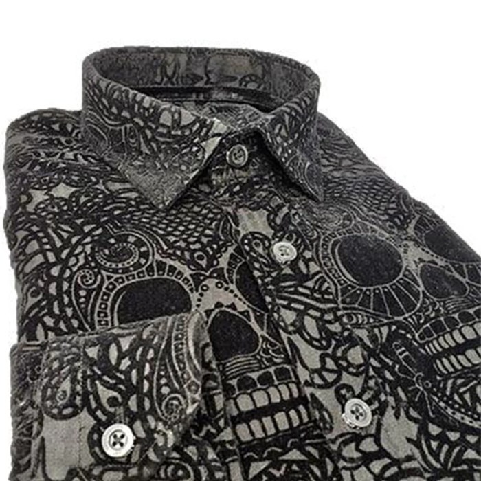 Skull dress shirts mens