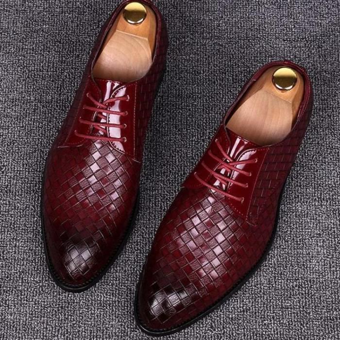 Mens burgundy dress shoe