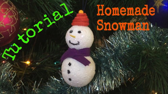 How to make a snowman christmas tree decoration